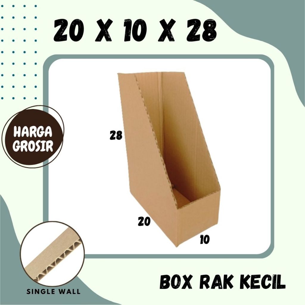 Box File 20x10x28 Box File Kardus Packing Kotak Kemasan Karton File Dokumen Box Rak Kecil