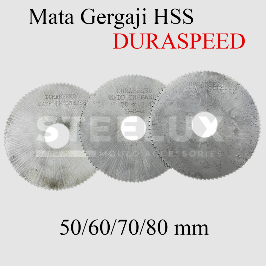 Mata Gerinda Gergaji DuraSpeed 50/60/70/80/90/ mm HSS Circular Saw Blades Pisau Potong Kayu Besi Tul