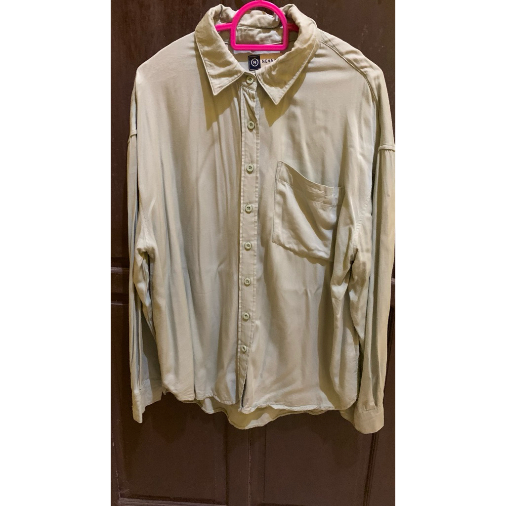 kemeja sage green