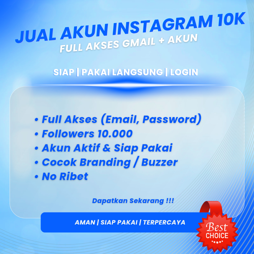JUAL AKUN INSTAGRAM FOLL 10K FULL AKSES
