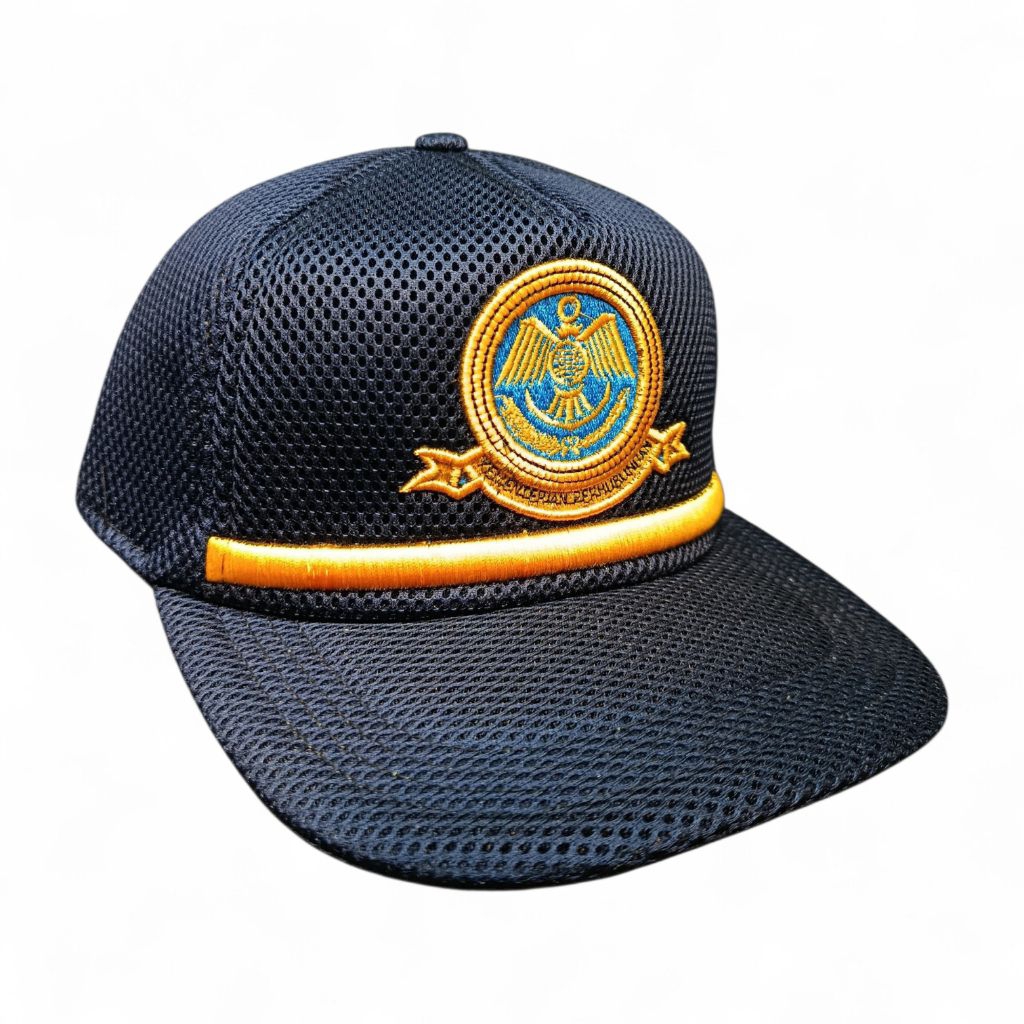 Topi Kemenhub Lis kuning / Topi Dishub / Topi Perhubungan / Topi Perhubungan Golongan 2 / Topi Perhu