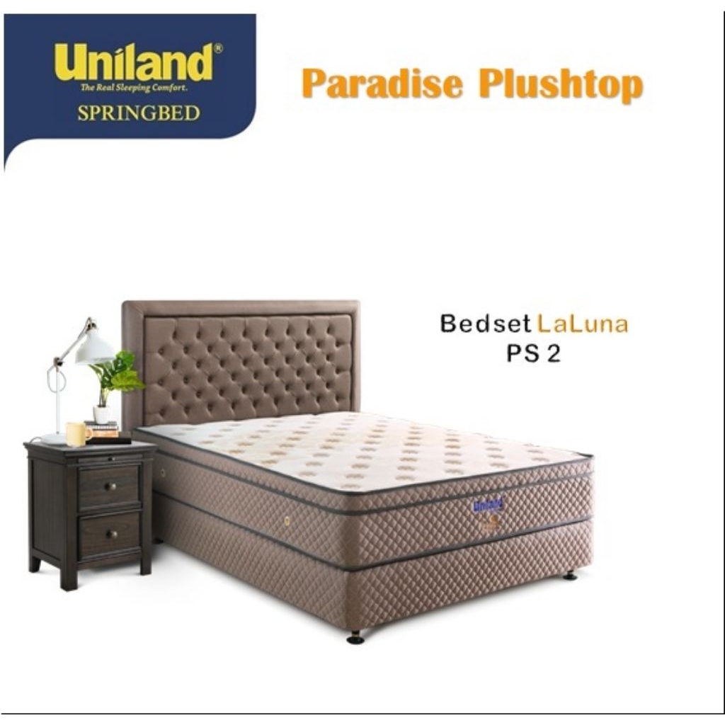 1 set uniland paradise plushtop / matrass set uniland plushtop