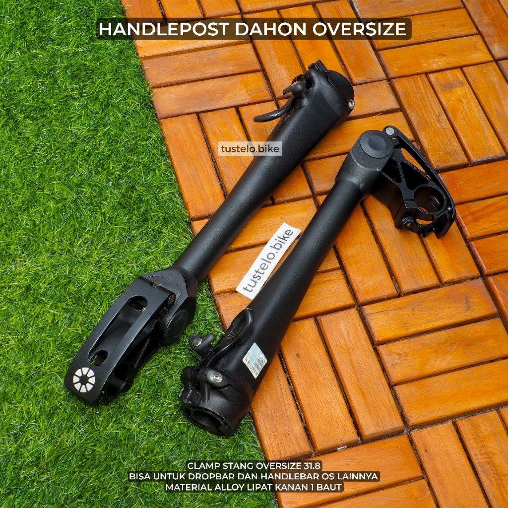 Handlepost Dahon Clamp 31.8 Oversize Alloy Dropbar Handlebar OS Sepeda Lipat Seli Balap Handle Post