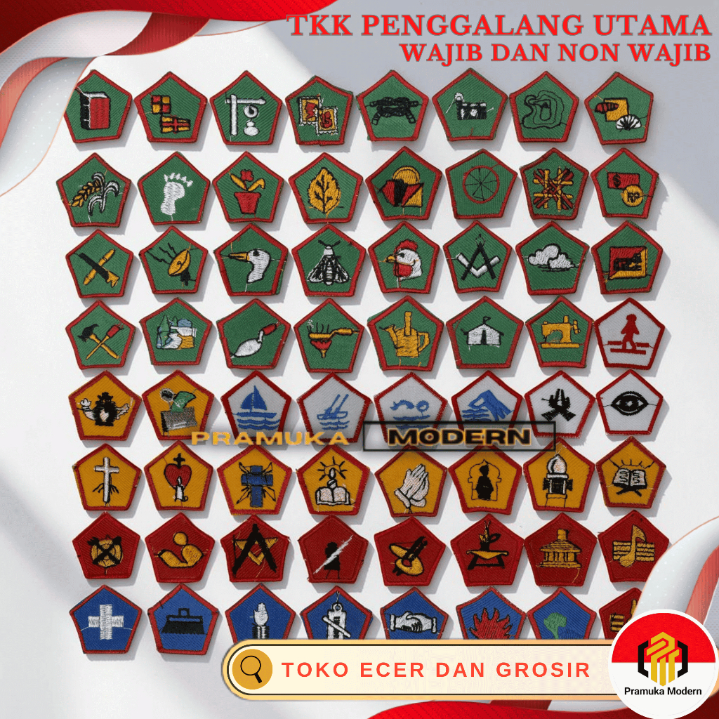 TKK Penggalang Utama bordir wajib & non wajib lengkap