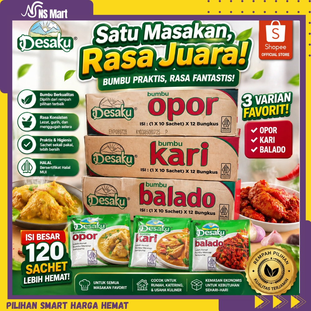 Desaku Bumbu Bubuk Balado / Opor / Kari 1 Karton
