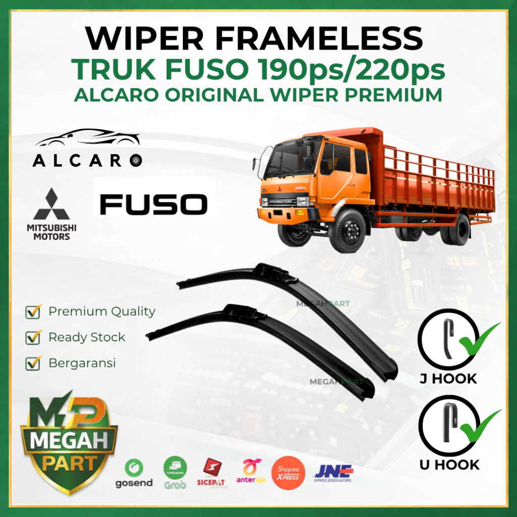 Wiper Frameless Truk FUSO 190PS 220PS Original Alcaro - Wiper Truk FUSO 190PS 220PS - Wiper FUSO Fra