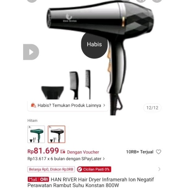 PRELOVED HAIR DRYER HAN RIVER