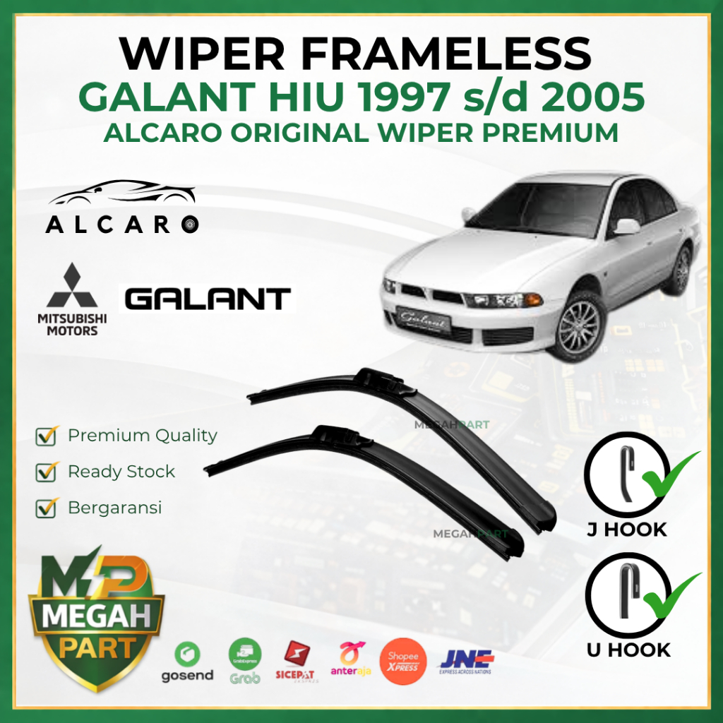 Wiper Frameless GALANT HIU 1997 s/d 2005 Original Alcaro - Sapu Kaca GALANT HIU - Wiper GALANT HIU F