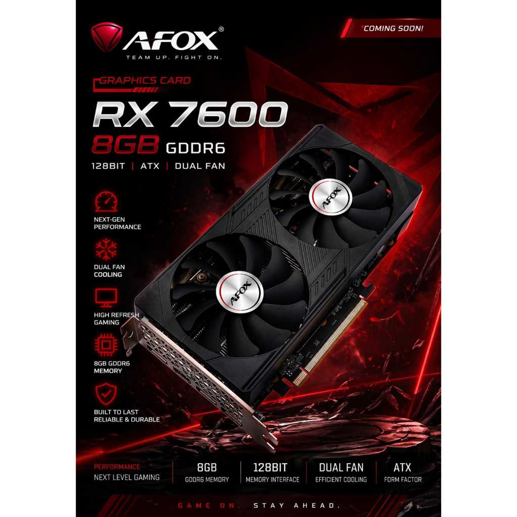 VGA AFOX Radeon RX 7600 8GB GDDR6 - Afox RX 7600 8GB