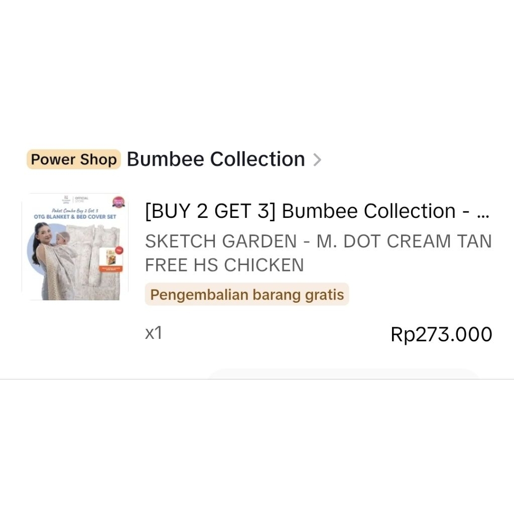 bumbee bedset bayi