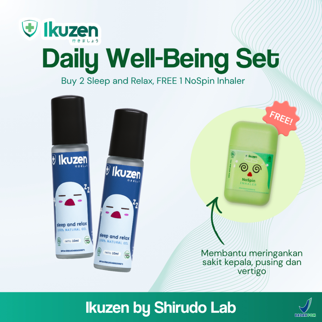 Bundling IKUZEN Roll On Essential Oil Roll Membantu Deep Sleep Insomnia Susah Tidur