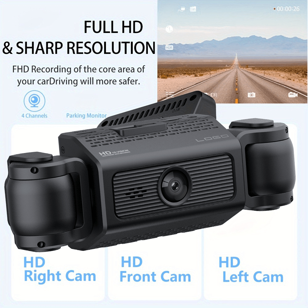 MH - kamera mobil wifi 4 kamera FHD 1080P Night Vision S7