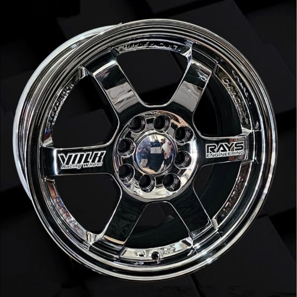 velg VOLKRAYS TE37 ring 15 lebar 6,5 et 40 velg mobil r15 Avanza Xenia Livina Wuling binguo kijang B