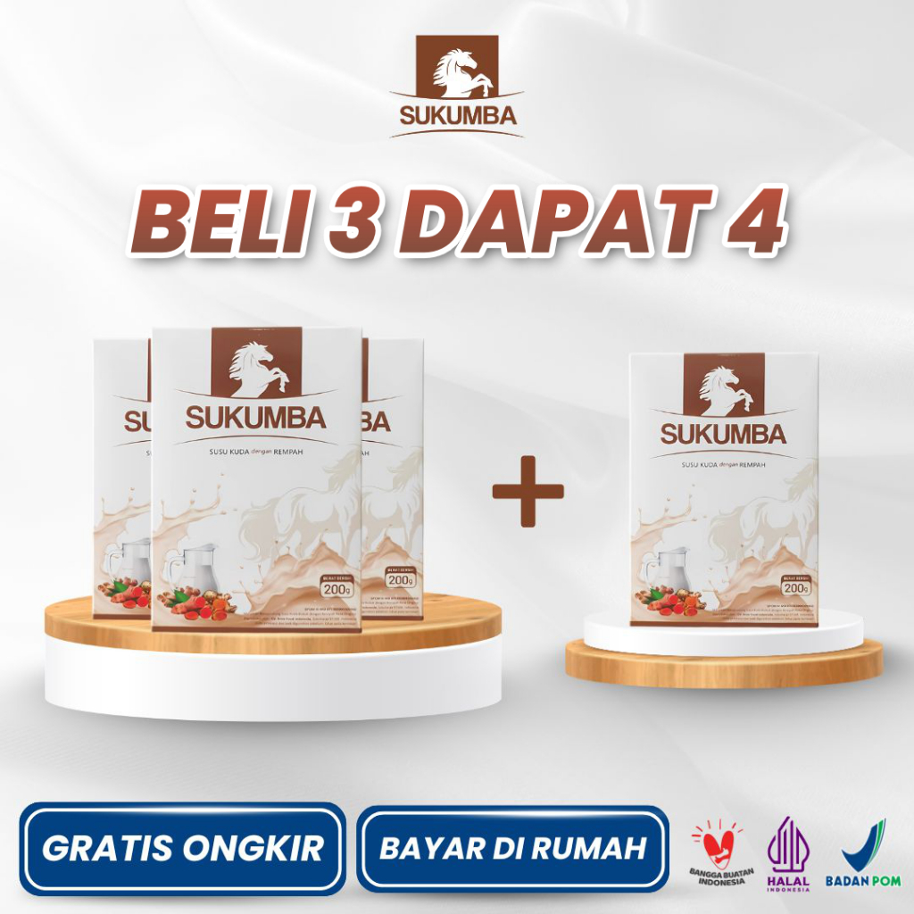 BELI 3 DAPAT 4 SUKUMBA Susu Kuda Liar Rempah Sudah BPOM - Atasi Nyeri Lutut & Sendi Bengkak, Asam Ur