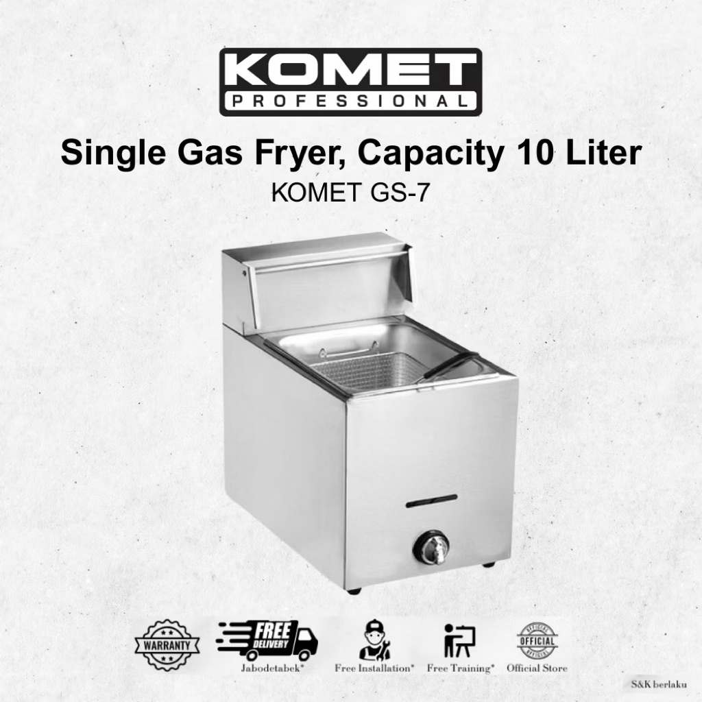 KOMET GS-7 Gas Deep Fryer Penggorengan Gas 10 liter