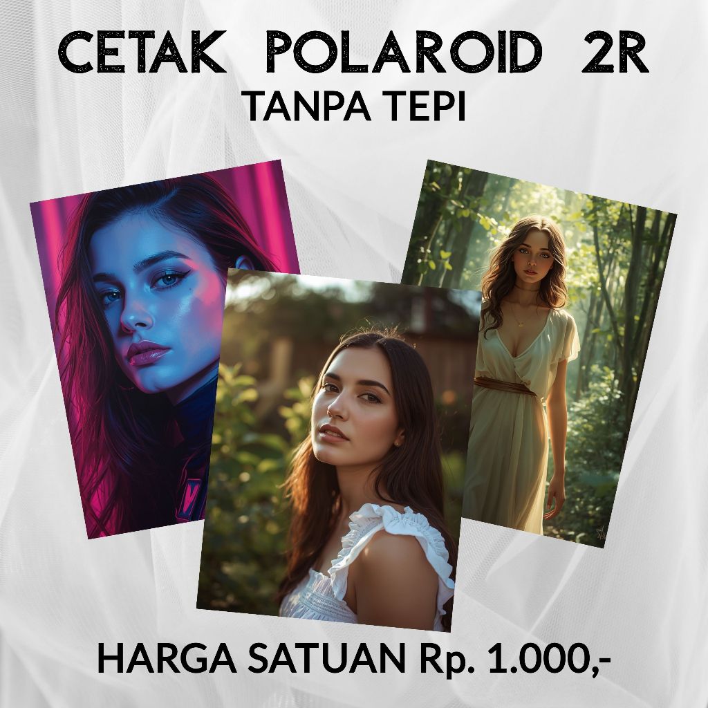 CETAK FOTO POLAROID UKURAN 2R TANPA TEPI PREMIUM (MINIMAL ORDER 9 FOTO) TANPA PO