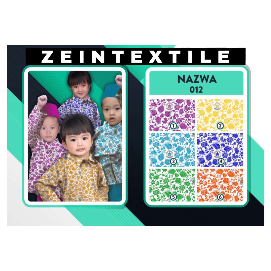KAIN BATIK SERAGAM SEKOLAH TK / PAUD MOTIF NAZWA / 0,50cm