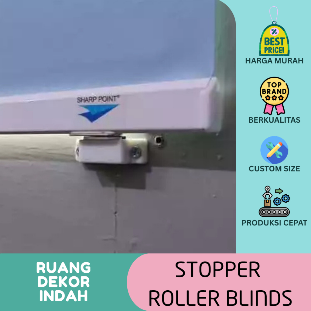 Penahan Stopper Closer Roller Blinds / Magnet Roller Blinds / Bracket Pintu Roller Blinds