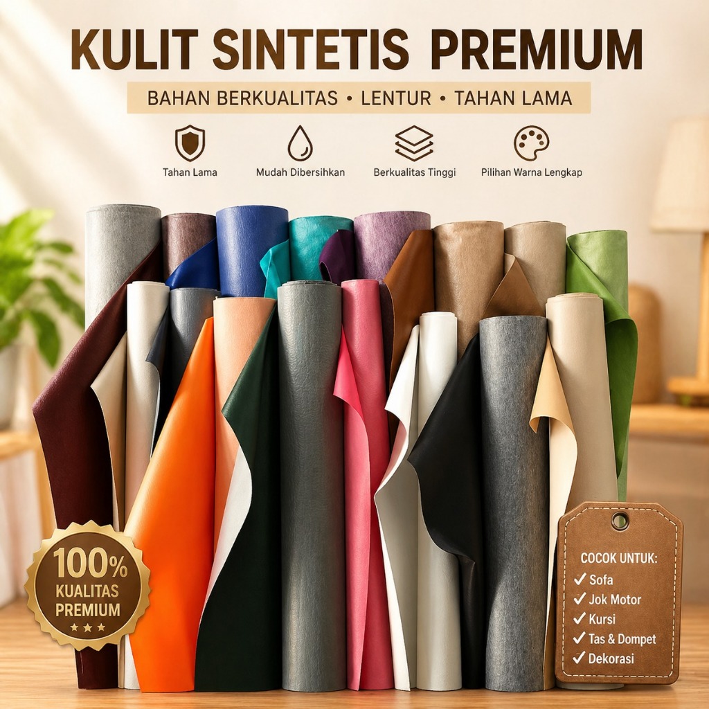 KAIN JOK METERAN KULIT OSKAR UKURAN 100x145 CM KULIT IMITASI KAIN KULIT METERAN KAIN METERAN MURAH