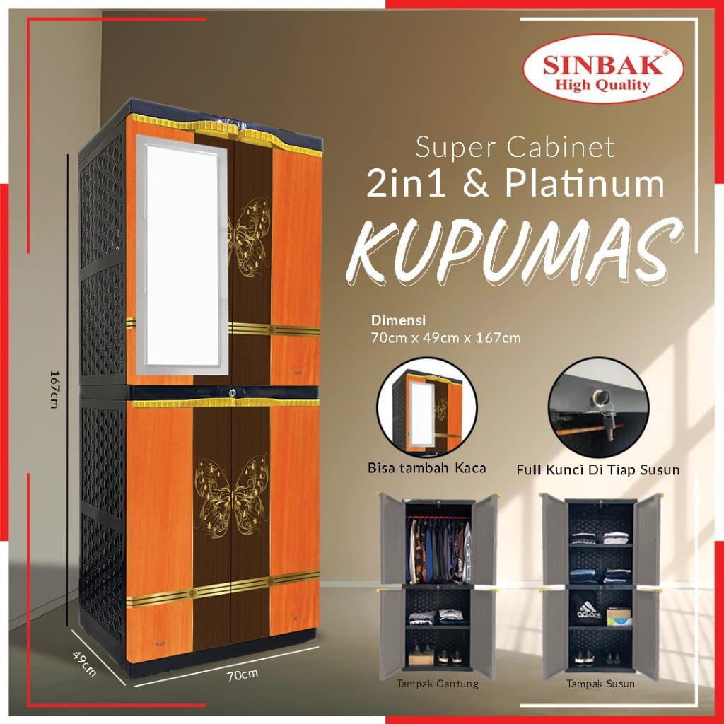 Lemari SINBAK Super Kabinet 2in1 Printing Jumbo