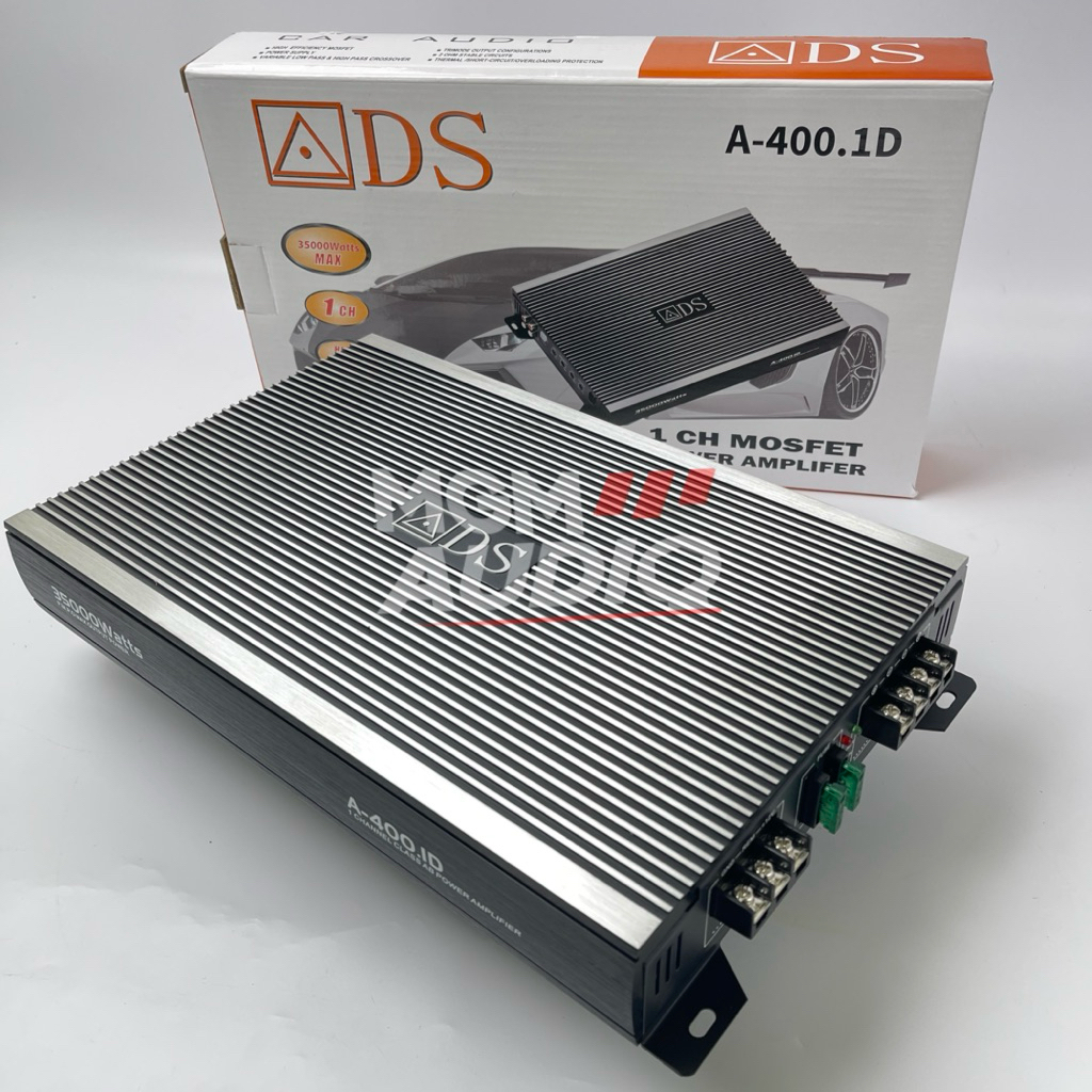 Power Monoblok Amplifier ADS A-400.1D Class D 1-Channel - Monoblock Bass Bertenaga