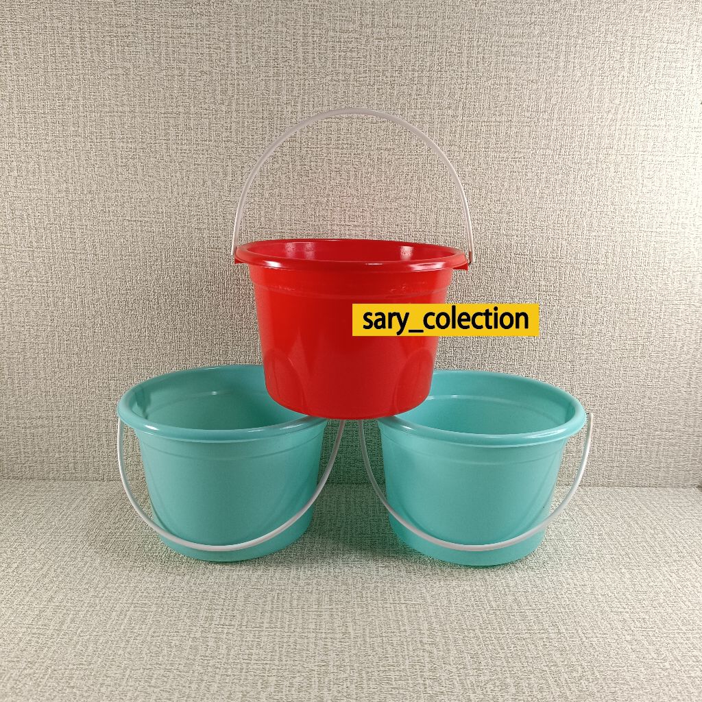 [ 3 pcs ] Timba 1 Galon Ember Plastik Kecil Warna Warni YnY