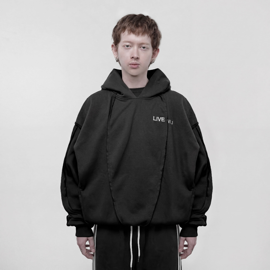 TAGGED - Layback Row LiveEvil Beater Hoodie Black