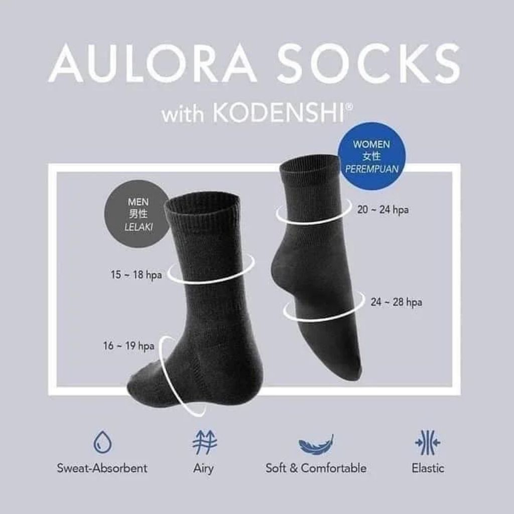Aulora Socks Kodenshi Pria/wanita