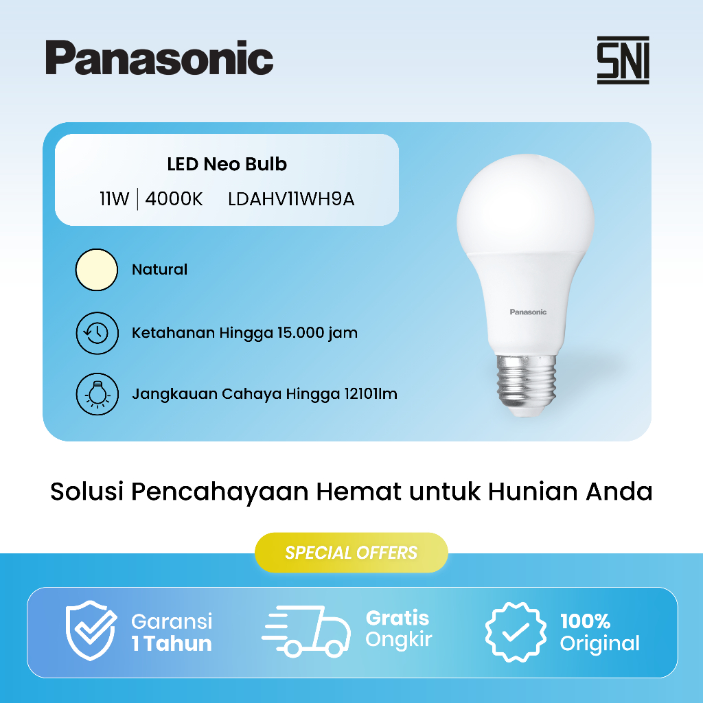 Panasonic LED Bulb Neo In-House 11W, 4000K - LDAHV11WH9A