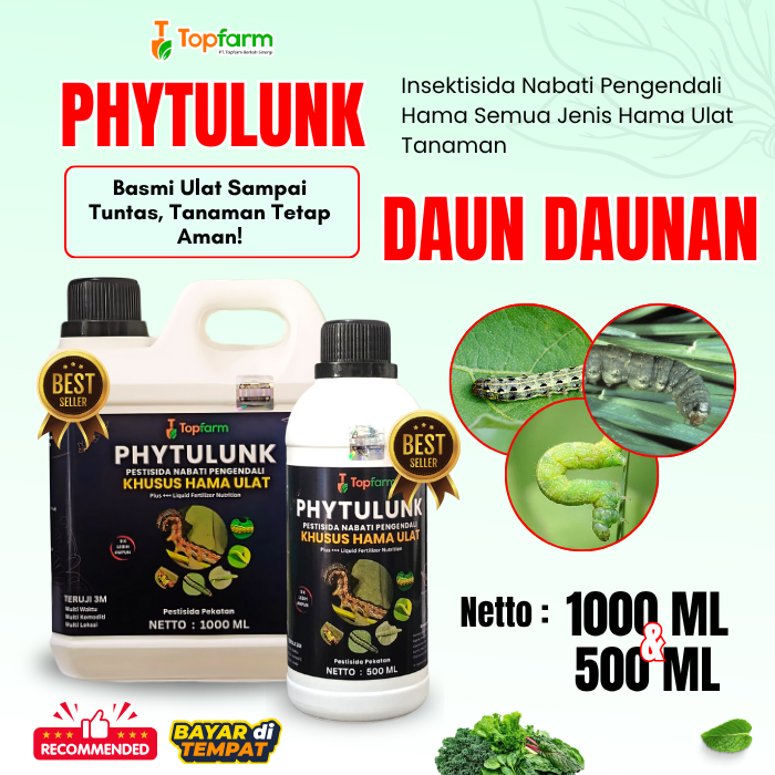 Pestisida Hama Ulat Daun / Obat Pembasmi Hama Ulat Daun / Obat Ulat Topfarm / Obat hama Daun