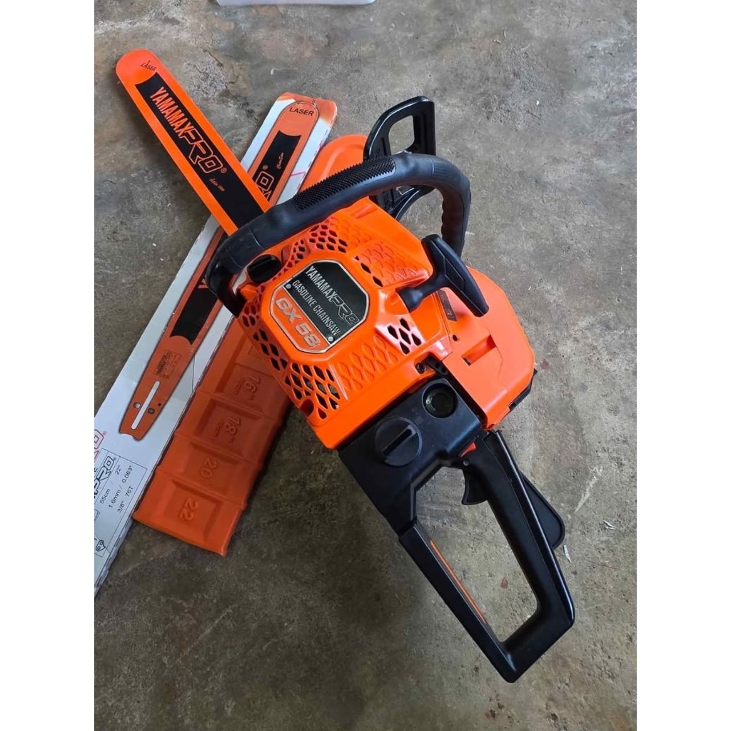 Chainsaw Senso potong kayu Yamamax Pro GX58 bar 22in Baja