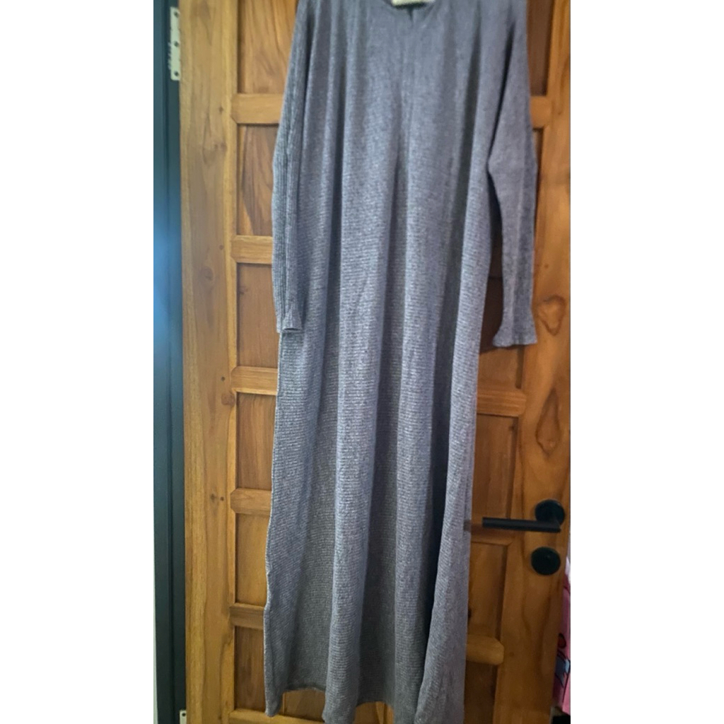 L three by Lubna Mecca abaya knit uk L evening haze