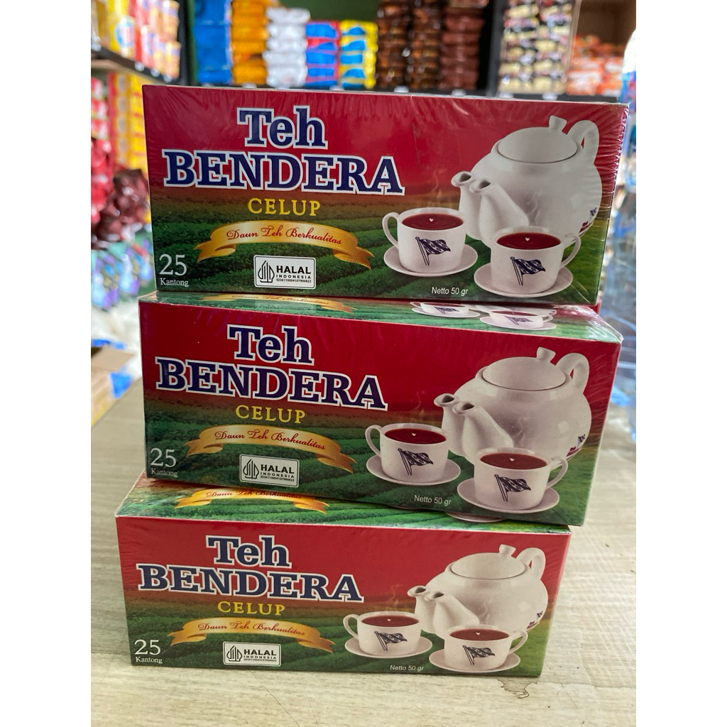 TEH BENDERA CELUP TEH CELUP BENDERA 1 KOTAK/BOX Isi 25 KANTONG