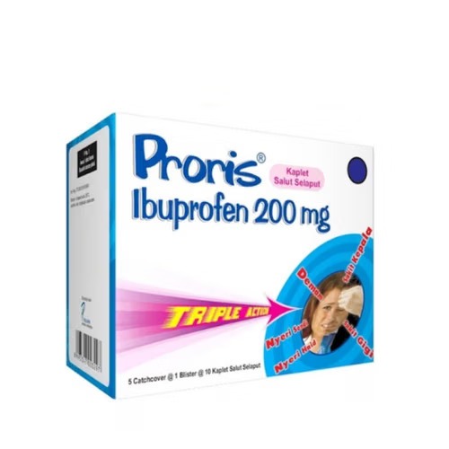 Proris 200mg FC Kaplet (Box)- Obat Bebas untuk Nyeri Ringan dan Demam