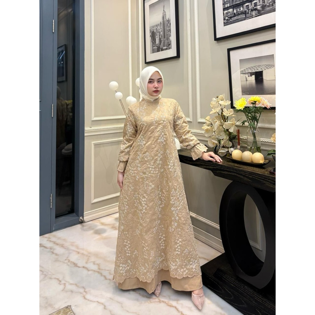 TERBARU Ed-Ness by Kayla Gamis Pappersilk Bordir Premium Edness Exclusive by Winayu Butik