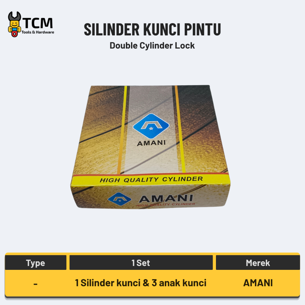Silinder Kunci Pintu / Jantung Kunci Cylinder Pintu Amani