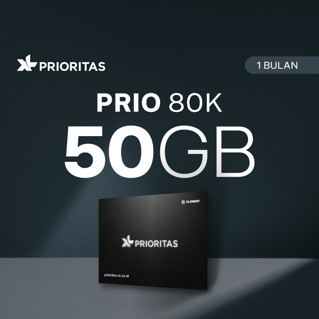 Kartu Perdana XL PRIORITAS 80K 50GB/bln