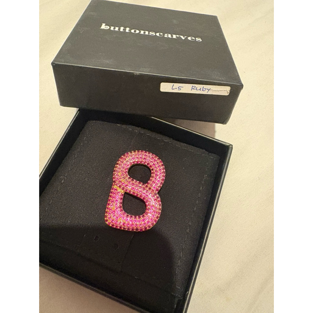 Preloved Buttonscarves Brooch Luxe Signature - Ruby