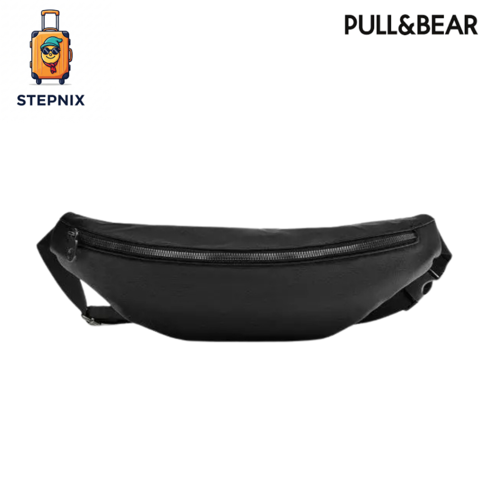 Pull&Bear Waist Bag Black Original - Tas Pinggang Pria Wanita - Bum Bag Pull and Bear - Tas Selempan