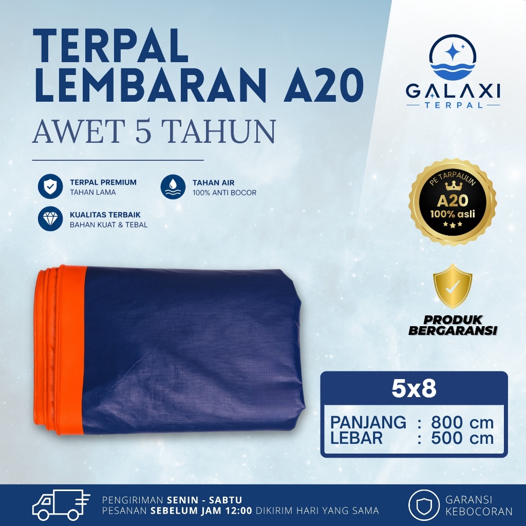TERPAL PE A20 KOREA 5x8 SERBAGUNA TEBAL & SUPER KUAT UNTUK TENDA WARUNG TRUK PICKUP DLL
