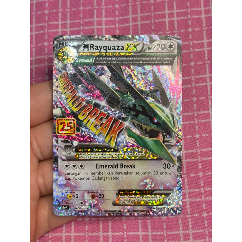 Pokemon TCG M Rayquaza EX 25th 024/025 Indonesia ID s8a-P I