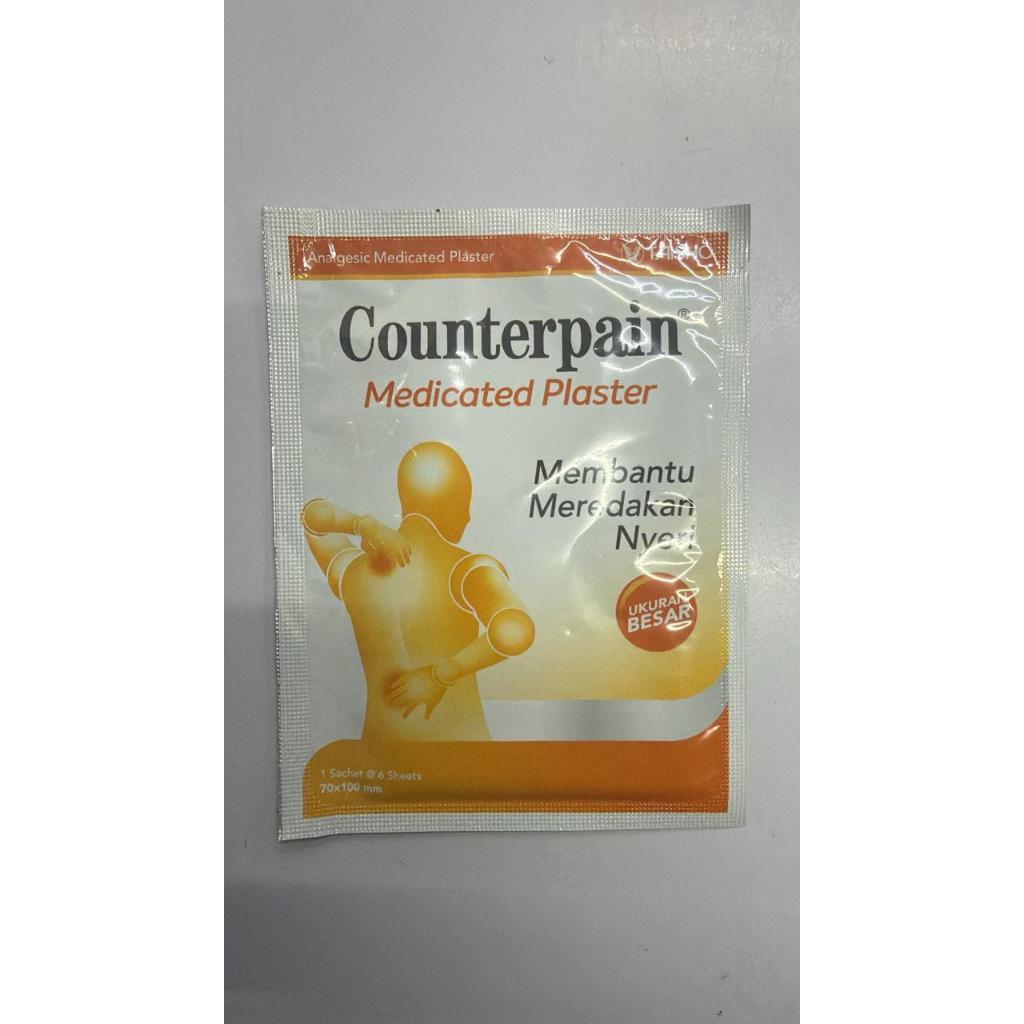 Counterpain Medicated Plaster Ukuran S (KECIL) Isi 10 Sachet, Ukuran M (BESAR) Isi 6 Sachet Koyo Oto