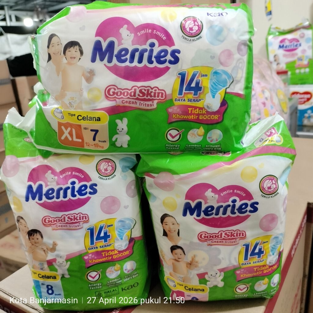 merries M9,L8,XL7,XXL6