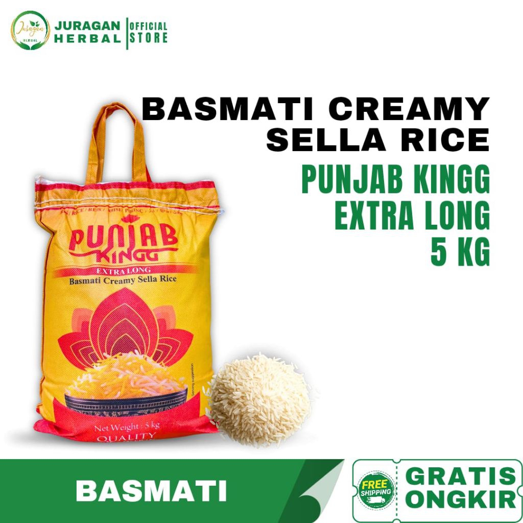 PUNJAB KINGG BERAS BASMATI KEMASAN ASLI 5 KG ORIGINAL | BERAS INDIA  | BAGUS  UNTUK DIET DAN DIABETE