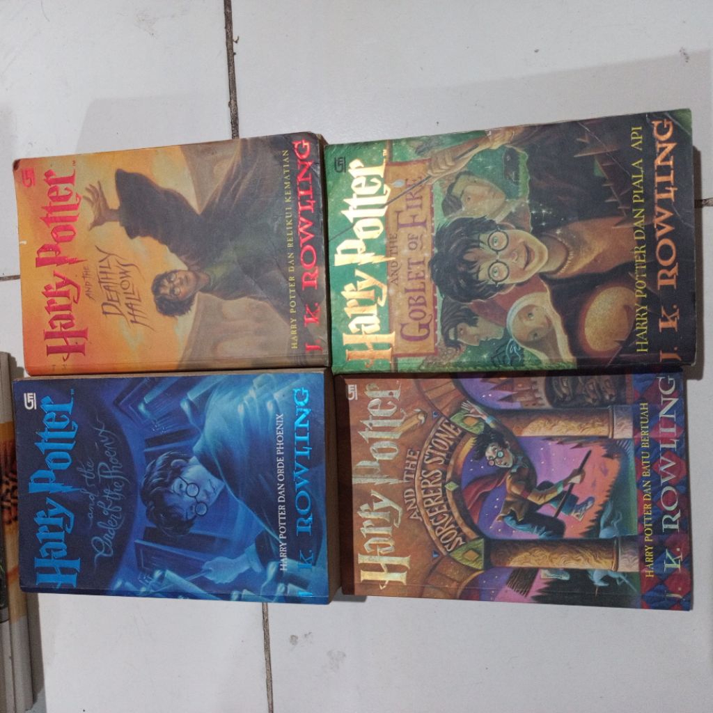 Novel Fiksi Original Harry Potter Jilid 1, 2, 3, 4, 5, 6, 7.