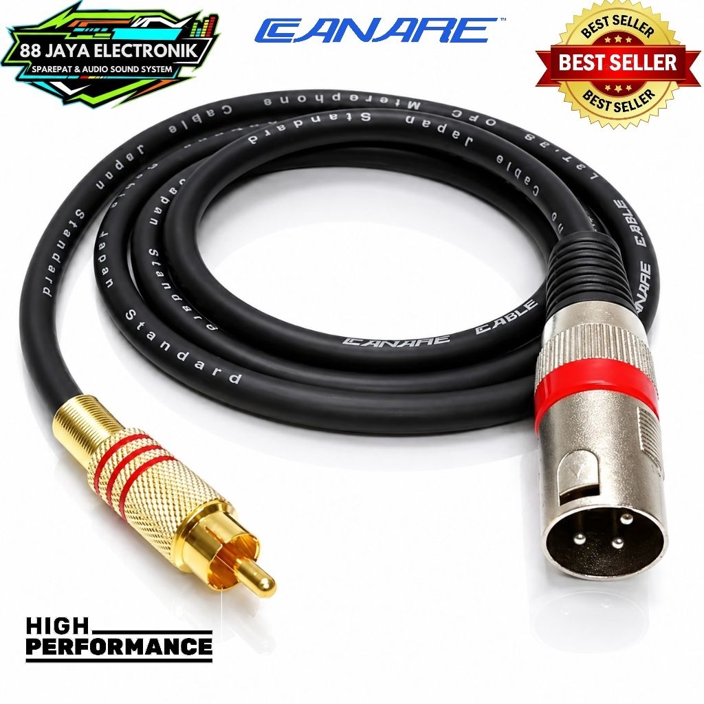 kabel audio rca to xlr male / Jack rca to xlr canon male