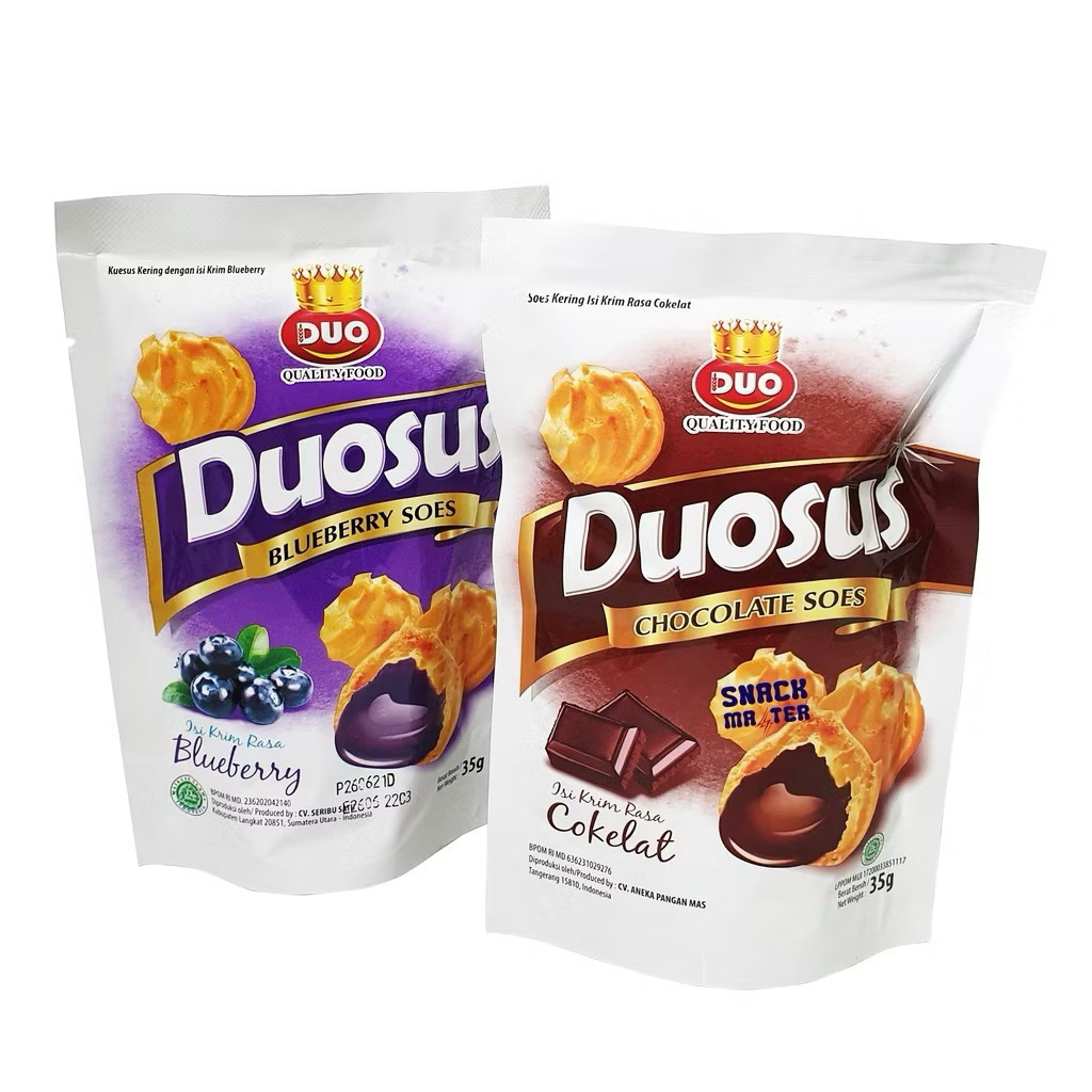 DUOSUS COKLAT 25GR / DUOSUS BLUEBERRY | SOES KERING / SUS COKLAT