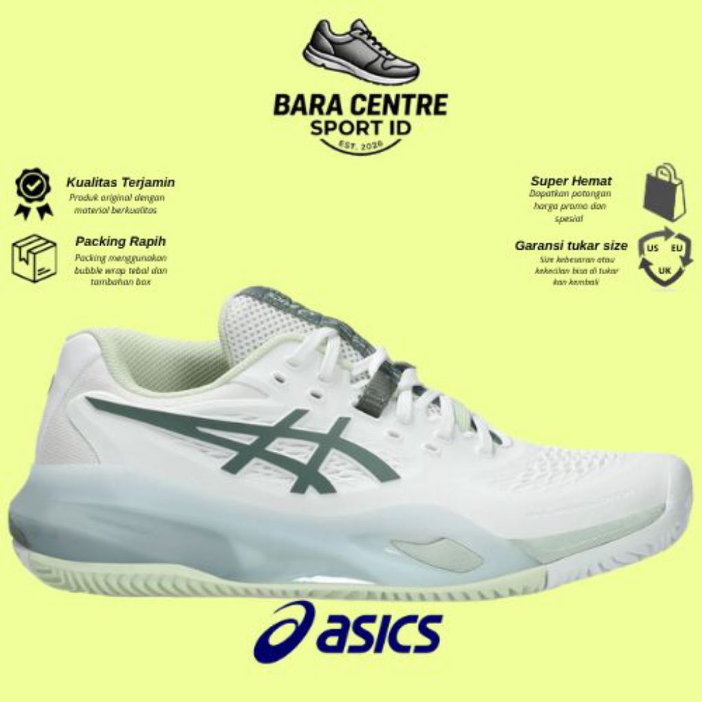Asics Sepatu Padel Or Tenis Gel-Resolution X Clay Wide White (All Court)