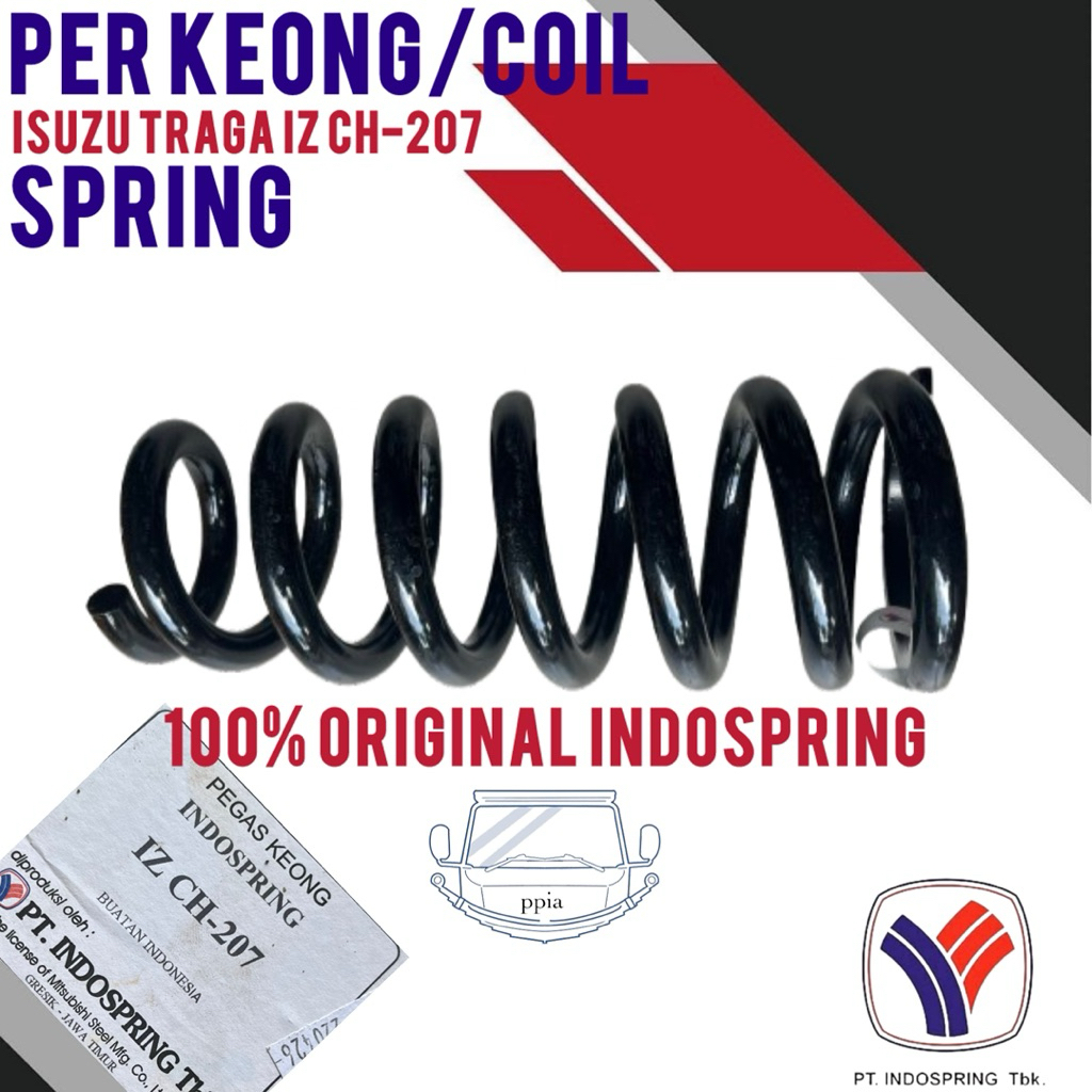 Per Depan Isuzu Traga Indospring IZ CH-207 / Per Keong Traga Indospring / Per Spiral Traga / Pegas K