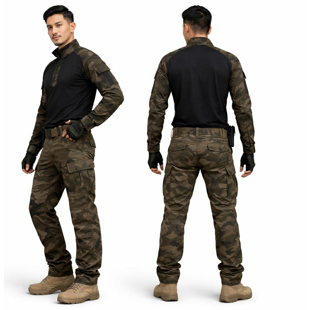 Kaos Tactical Bdu Loreng set cargo Loreng